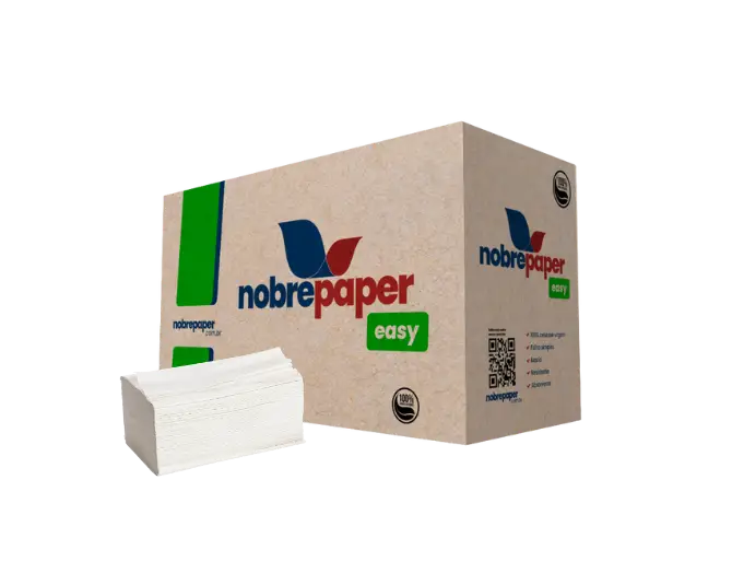 Papel toalha interfolhas, folha simples