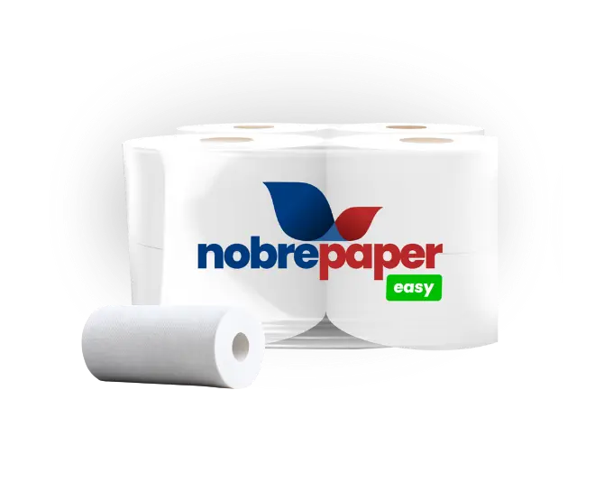 Papel toalha bobina, folha simples